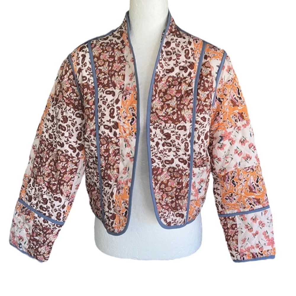 New Reversible Floral Patchwork Print Quilted Rev… - image 6